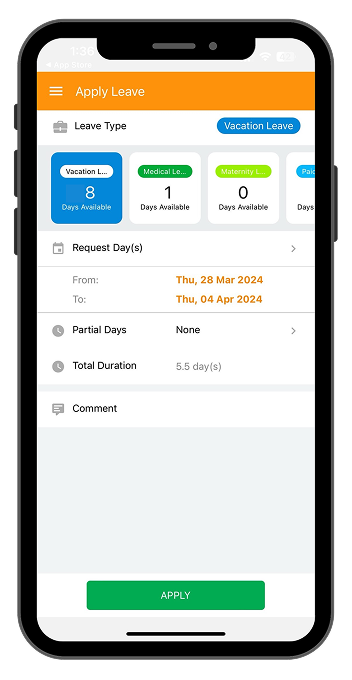 Mobile Leave Requests One Click Approvals
