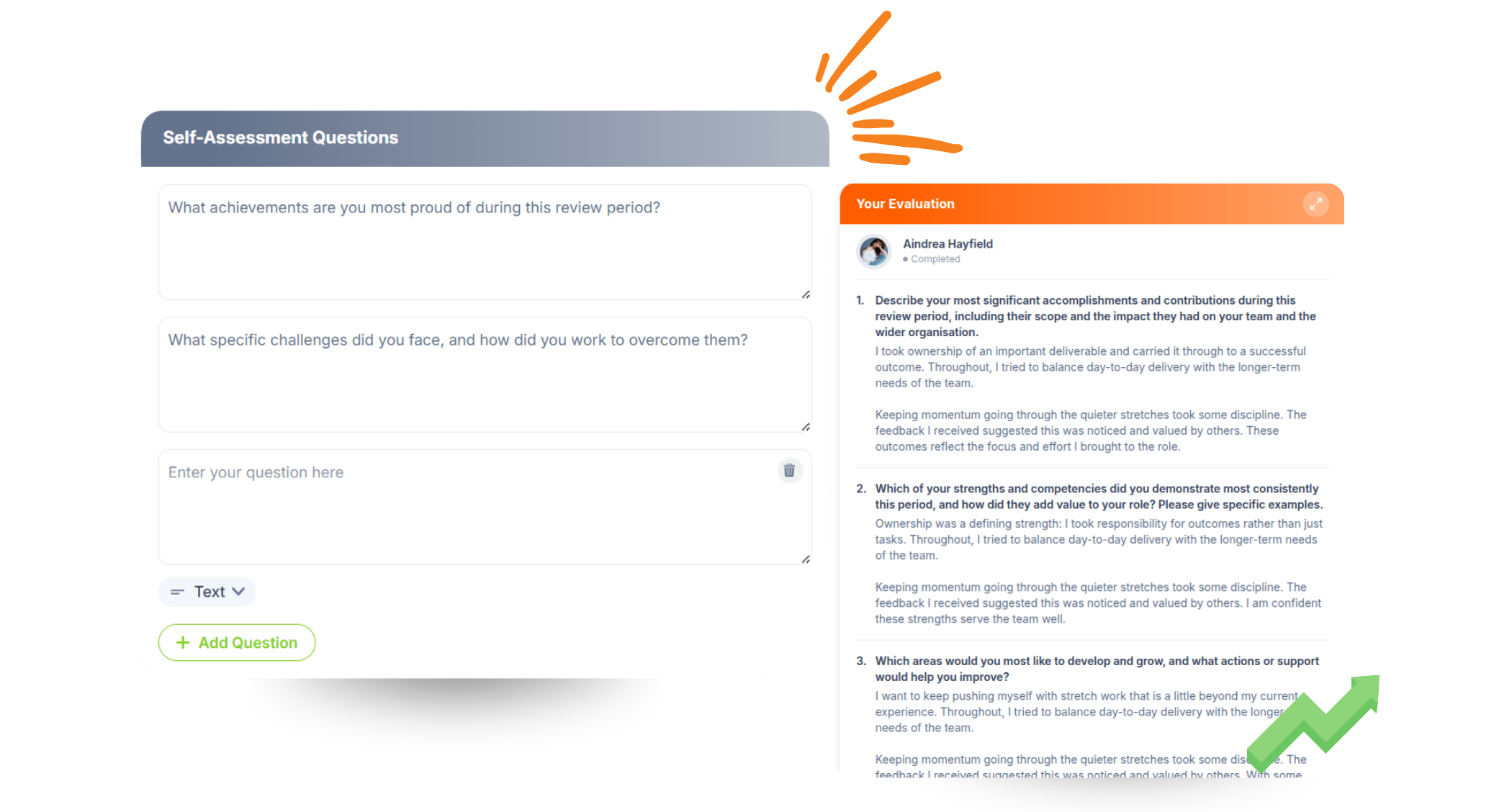 Continuous Question Based Reviews