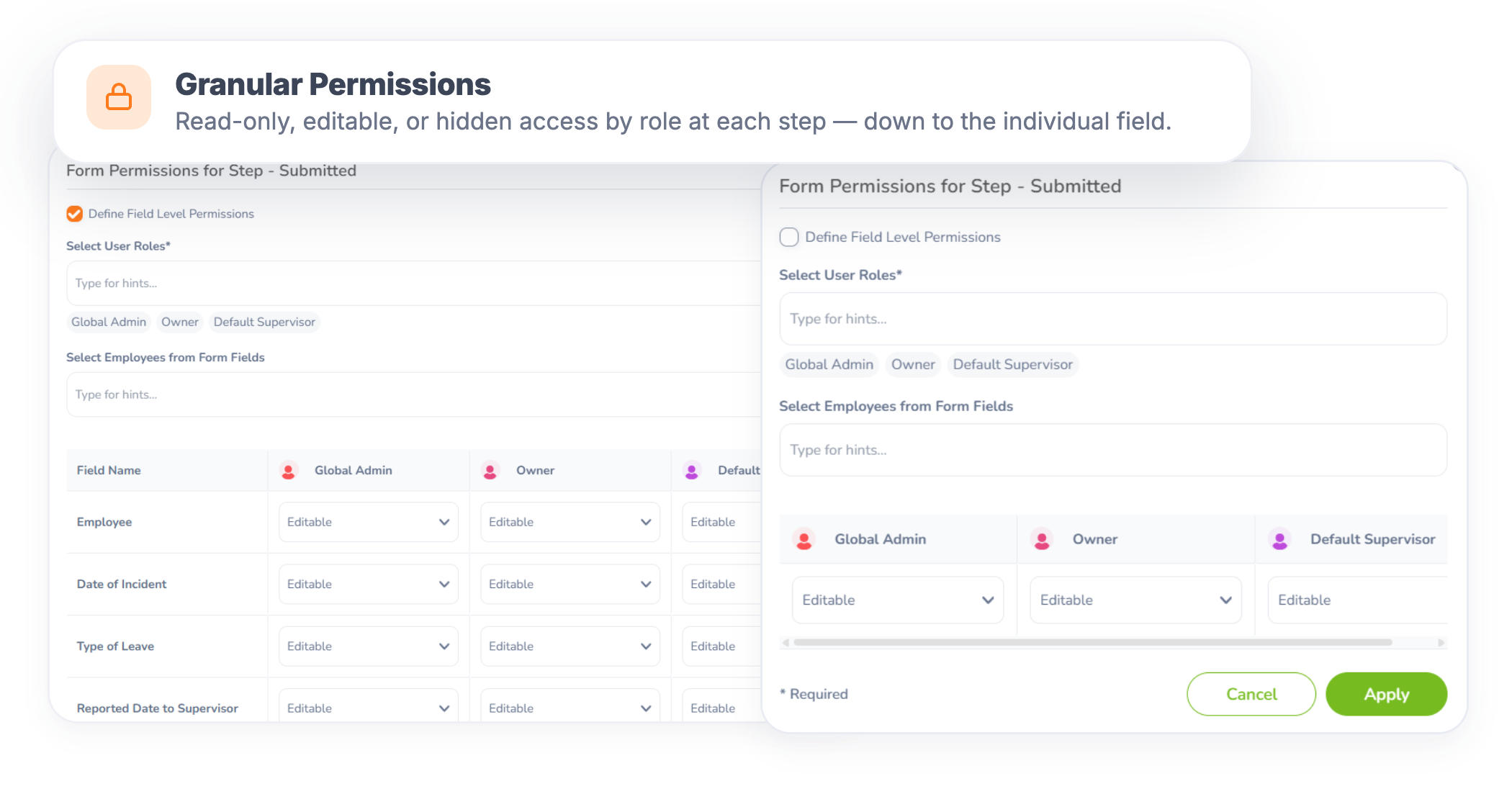 granular permissions