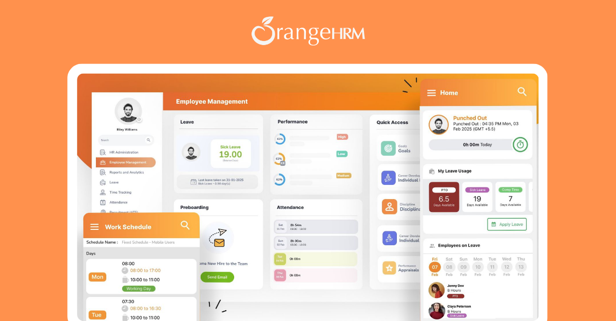 OrangeHRM Dashboards
